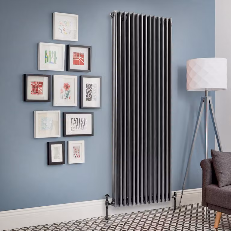 Radiatore Verticale a Tripla Colonna Tradizionale Peltro - 1800mm x 650mm - Regent
