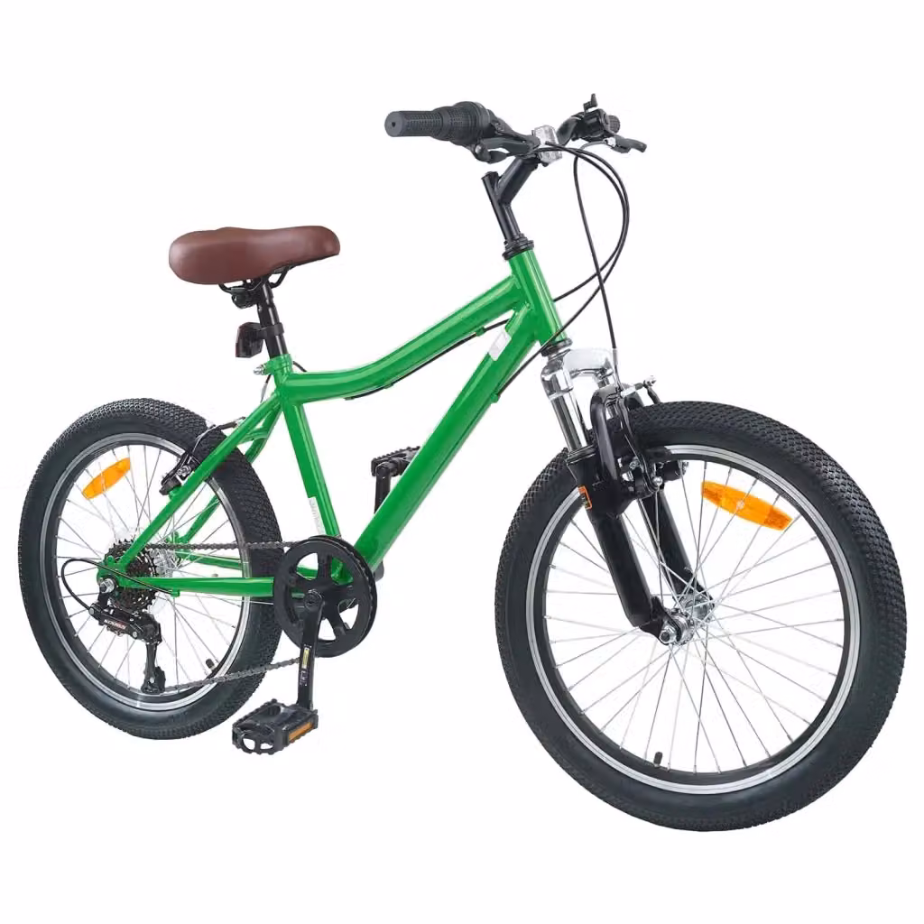 Bicicletta per bambini vidaXL da 20 pollici con 6 marce, colore verde – 2