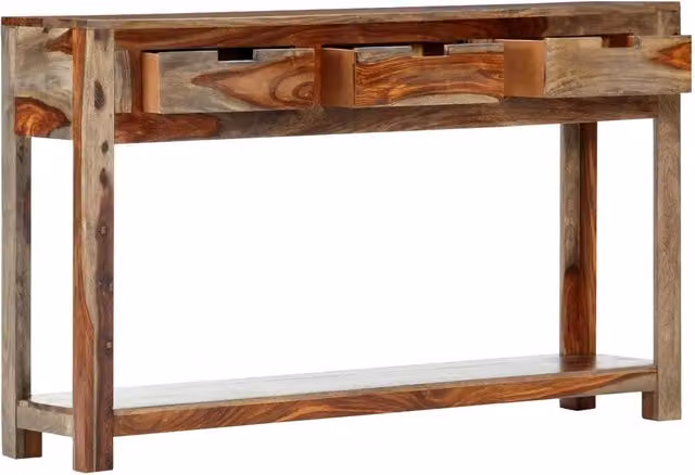 Tavolo Consolle | Tavolo d'Ingresso con 3 Cassetti 120x30x75 cm Legno di Acacia