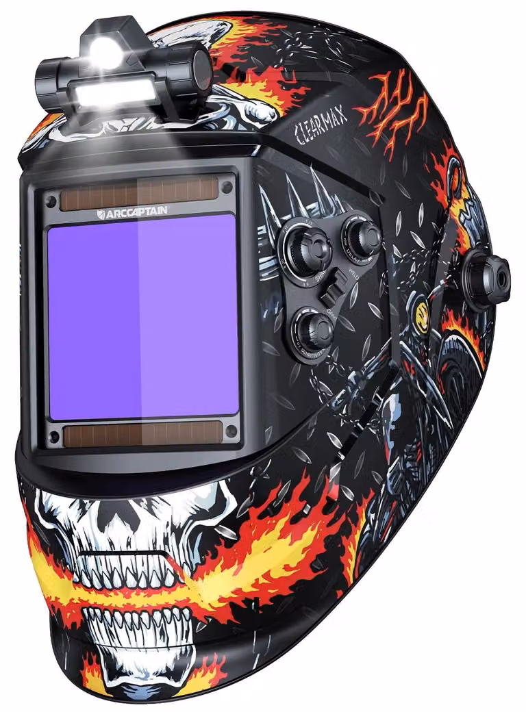 Casco da saldatura, auto-oscurante, alimentato a energia solare, modello AR-WC039