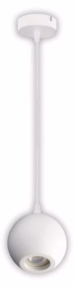 ENOVALITE GLOBE Lampada a sospensione LED, attacco GU10, IP20, Ø10cm, 1 luce, bianco