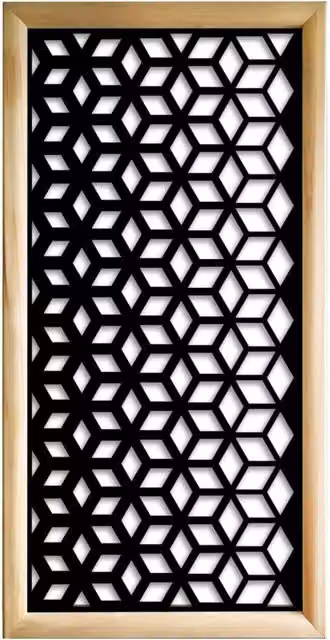 Moduli Decorativi Metamorphosis Signorbit in Legno e PVC, Colore Nero, L/P/H: 73 x 6,4 x 148 cm – 1