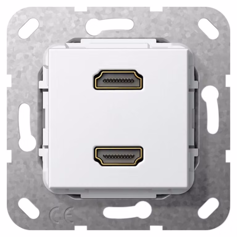 GIRA HDMI 2-gang gender changer 567103 Inserto bianco puro