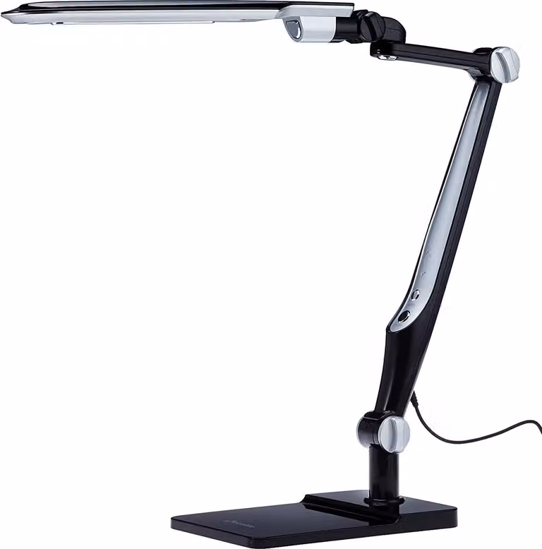 ECOLITE Matris lampada LED a braccio da scrivania, 3 livelli di luce, dimmerabile, massimo 10 W, nero LBL1207-CR
