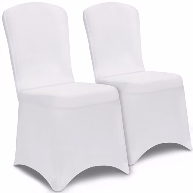 Set di 2 coprisedia bianchi in tessuto elasticizzato lavabile Detex per adulti – 1