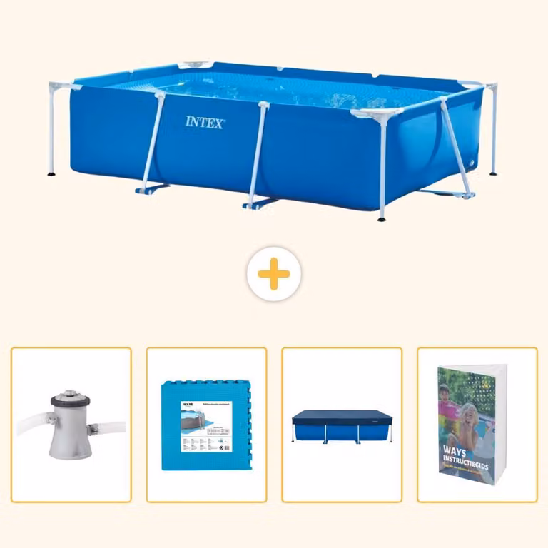 Piscina fuori terra rettangolare - 260x160x65 cm - 5 pezzi - Modello SCB124