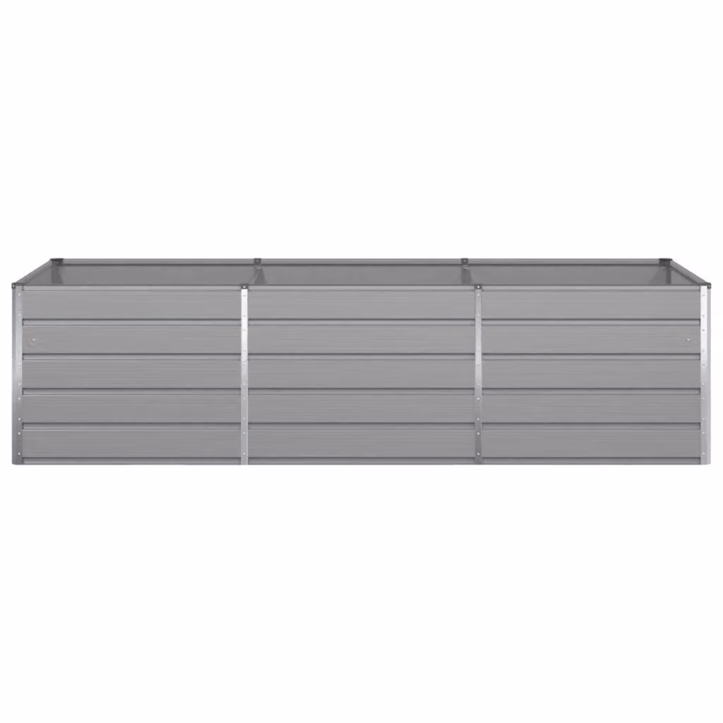 Fioriera moderna in acciaio zincato grigio chiaro HELLOSHOP26 per esterni e terrazze L: 195 cm, P: 100 cm, H: 45 cm – 2