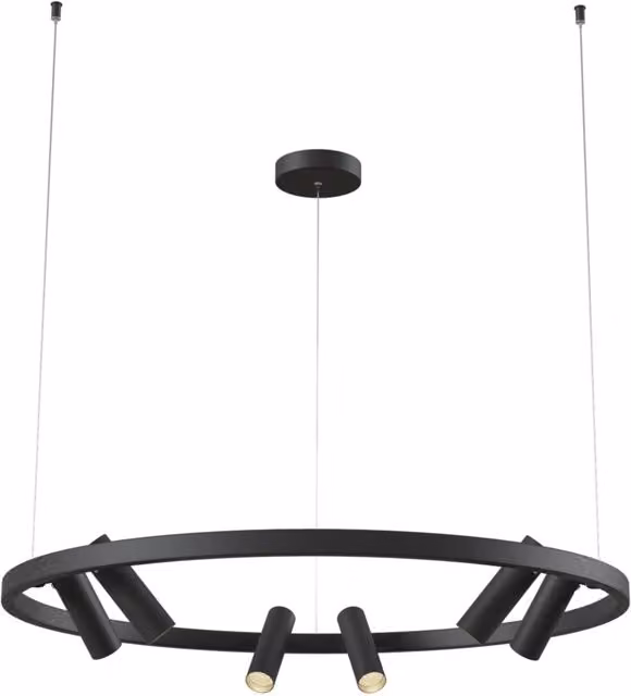 Maytoni Lampadario Moderno a Soffitto con 6 Luci LED Integrate in Metallo Nero o Bianco Regolabile