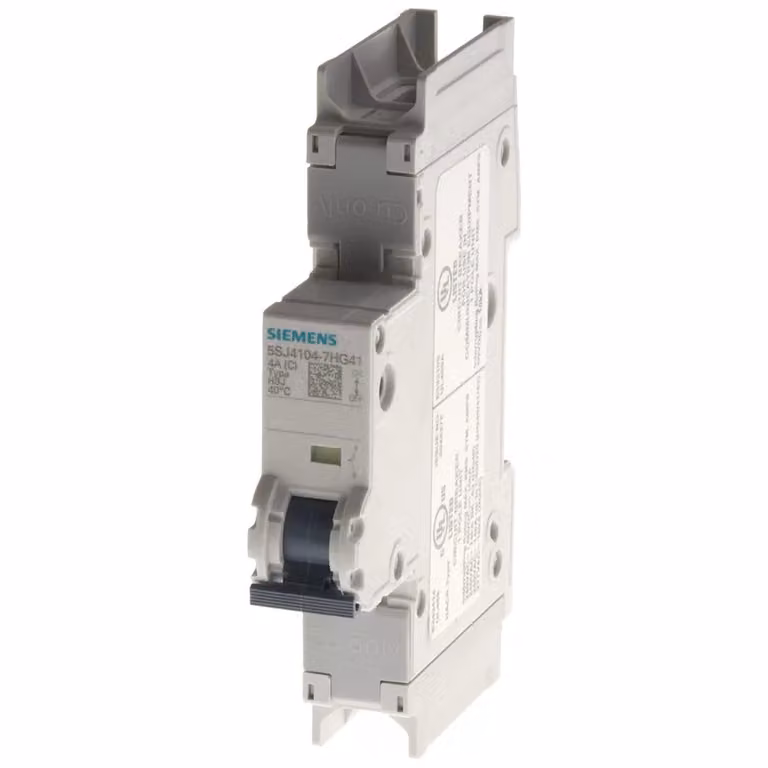 Interruttore miniaturizzato Siemens 240V 14kA, unipolare, C, 6A, D=70mm, secondo UL 489 5SJ41067HG41