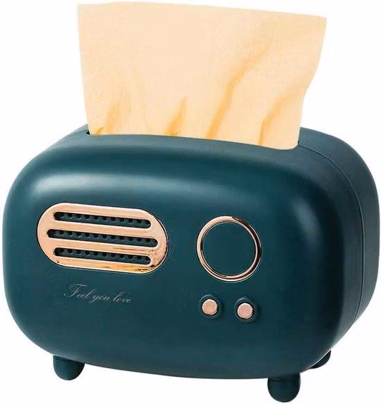 Portacarta in plastica, pratico portatovaglioli, organizer da scrivania, contenitore decorativo, elegante scatola porta documenti, per l'home office, verde