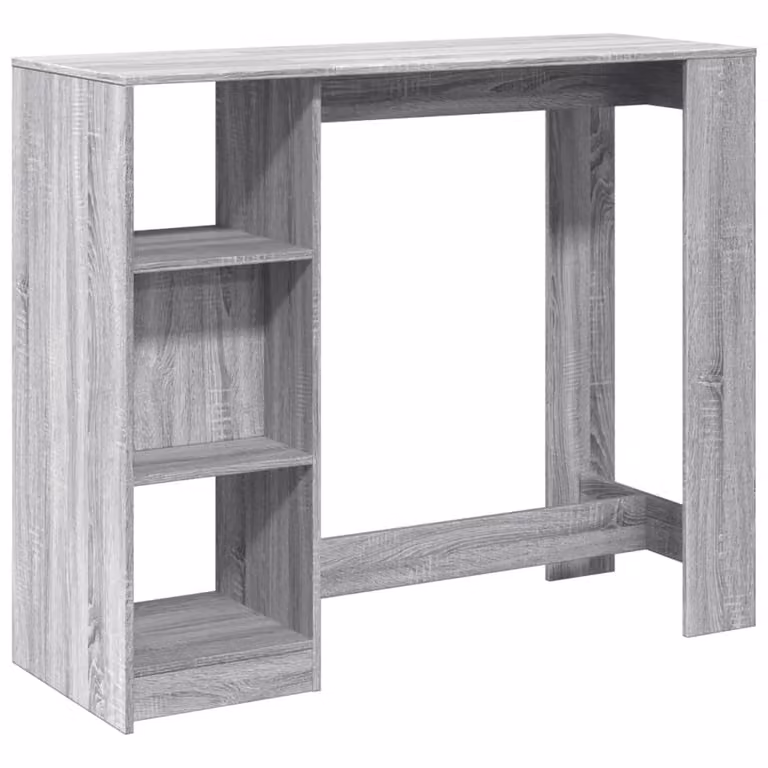 Tavolo Bar con Ripiano Grigio Sonoma 124x46x103,5cm Multistrato