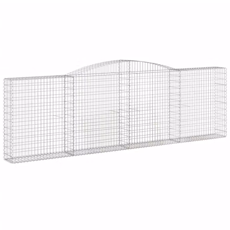 Cesto Gabbione ad Arco 400x30x120/140 cm Ferro Zincato