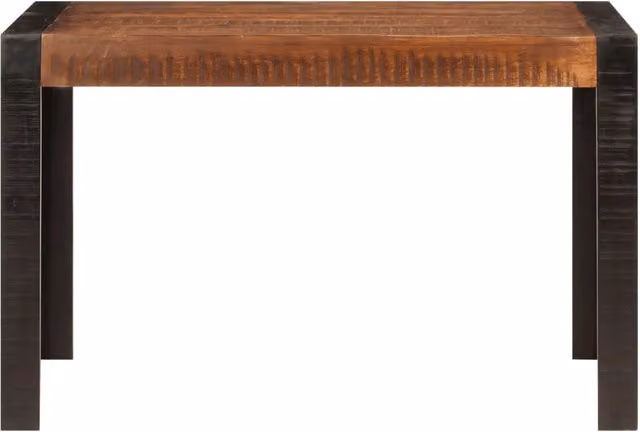 Tavolo da pranzo rettangolare in legno di mango stile retro vidaXL L: 120 cm, P: 60 cm, H: 76 cm, marrone e nero
