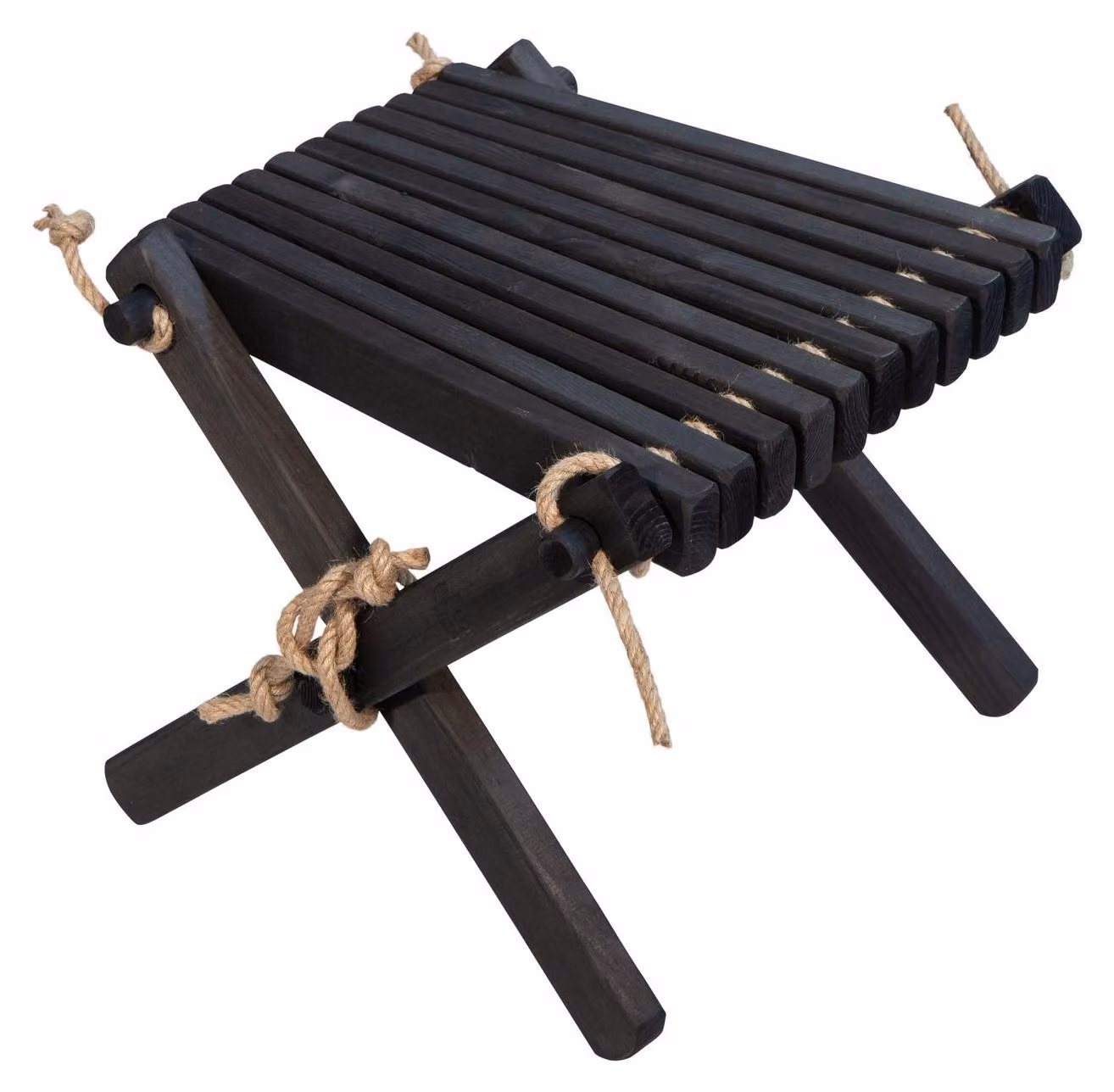 Tavolino Jardinion, dimensioni 54 x 49 x 45 cm, colore nero, legno di pino