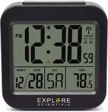 Sveglia Multifunzione radiocontrollata Black RDC1008