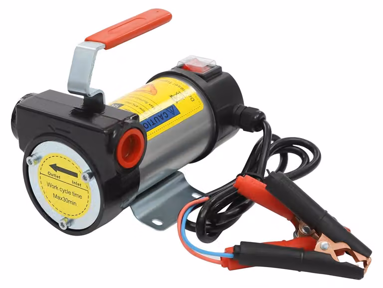 Pompa di trasferimento gasolio, potenza 200 W, portata 45 l/min, nera