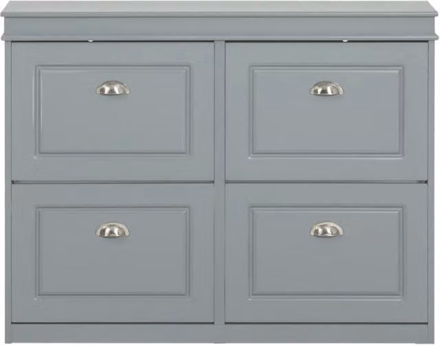 Scarpiera salvaspazio Slim SOBUY Grigio, L: 105 cm, P: 24 cm, H: 83 cm