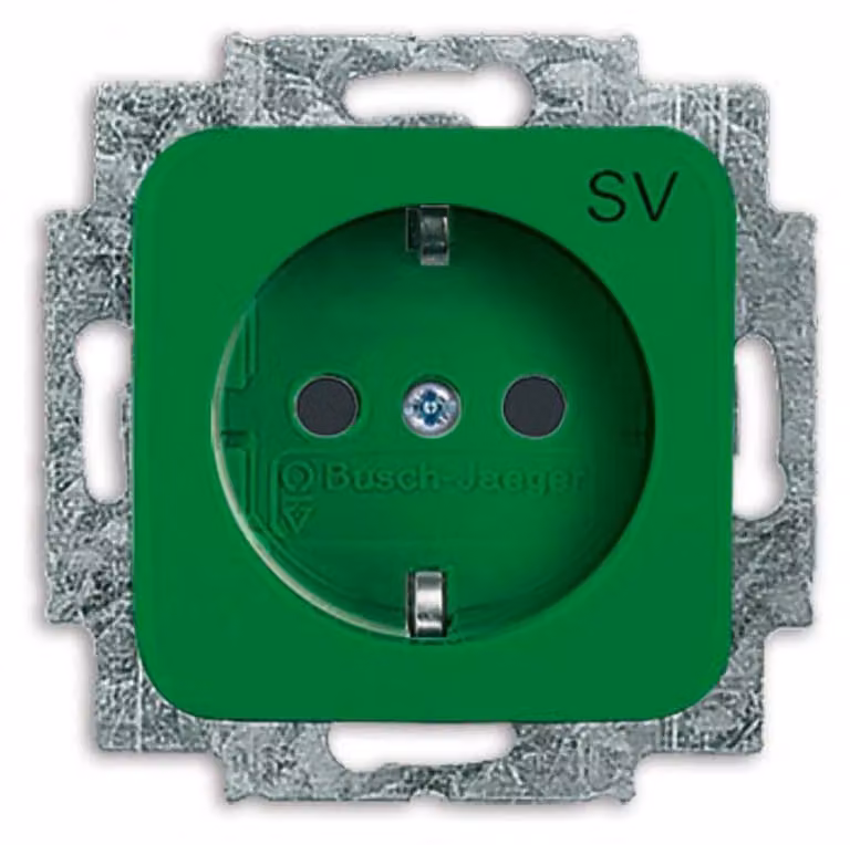 Busch-Jaeger SCHUKO inserto presa verde RAL6032 20 EUC-13-212-103