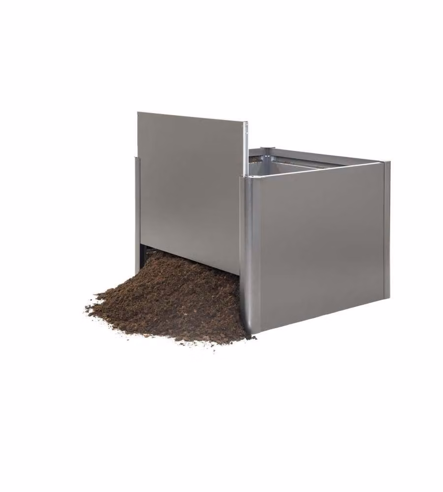 Aiuola rialzata Misura 1x1 grigio quarzo metallizzato