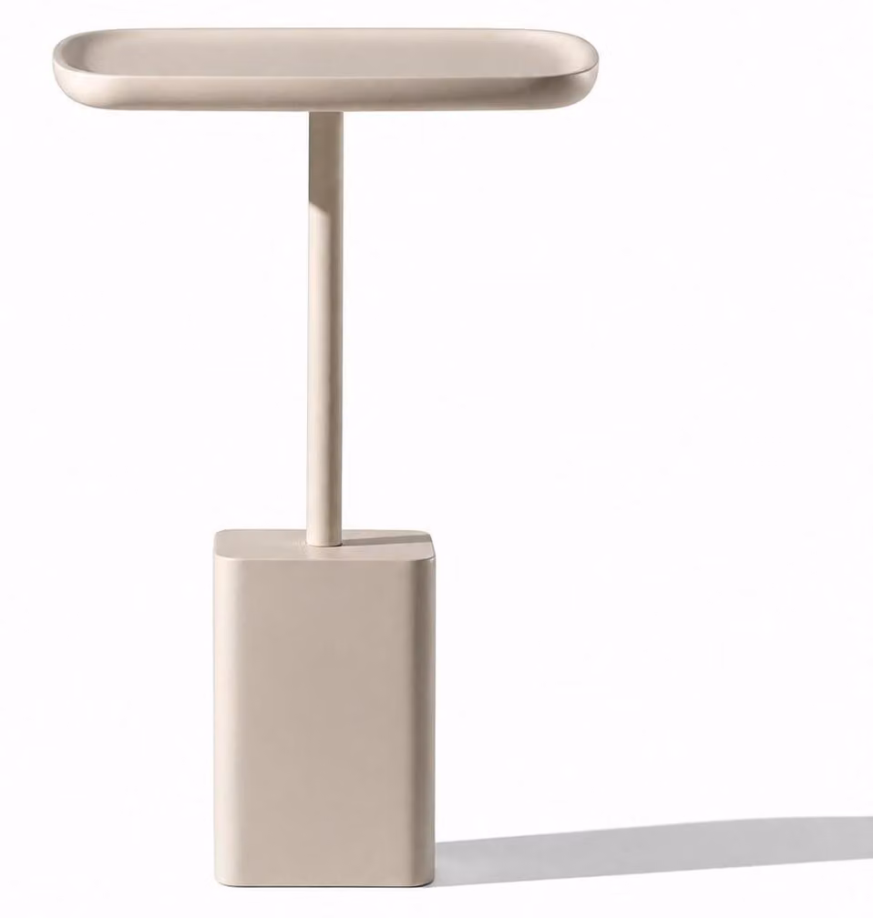 2 tavolini laterali, stile moderno, colore bianco e blu, nuovi, comodi e pratici