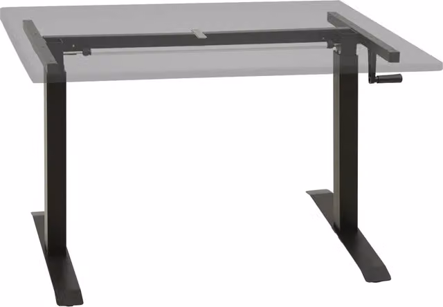 Telaio per scrivania con altezza regolabile manuale vidaXL nero in metallo opaco H: 71-160 cm