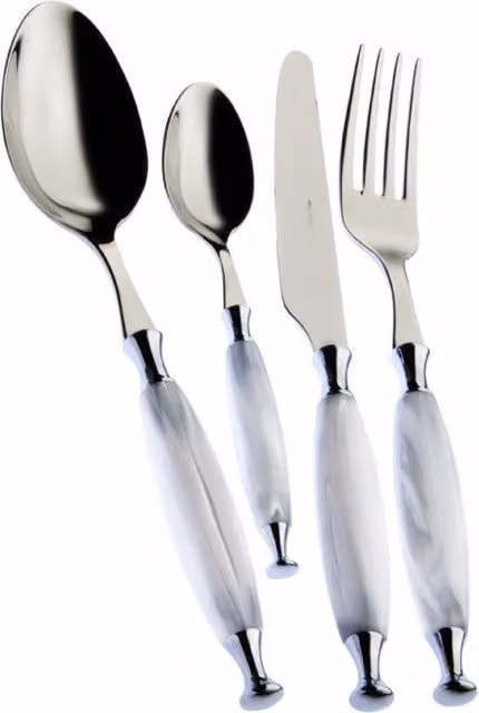 Casa Bugatti Set 49 Posate Country Bianco