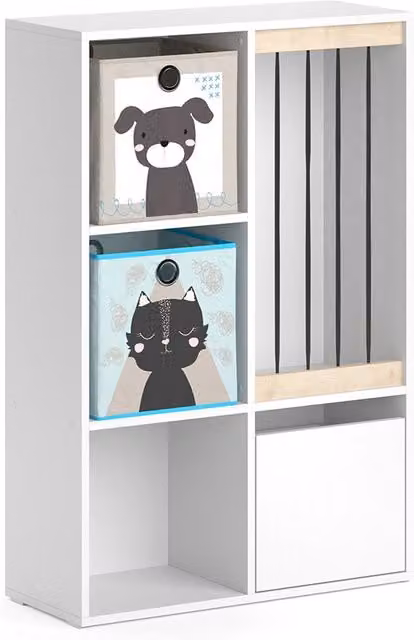Libreria per bambini Luigi Vicco Bianco L 29.2 cm x H 107.8 cm x P 26.6 cm