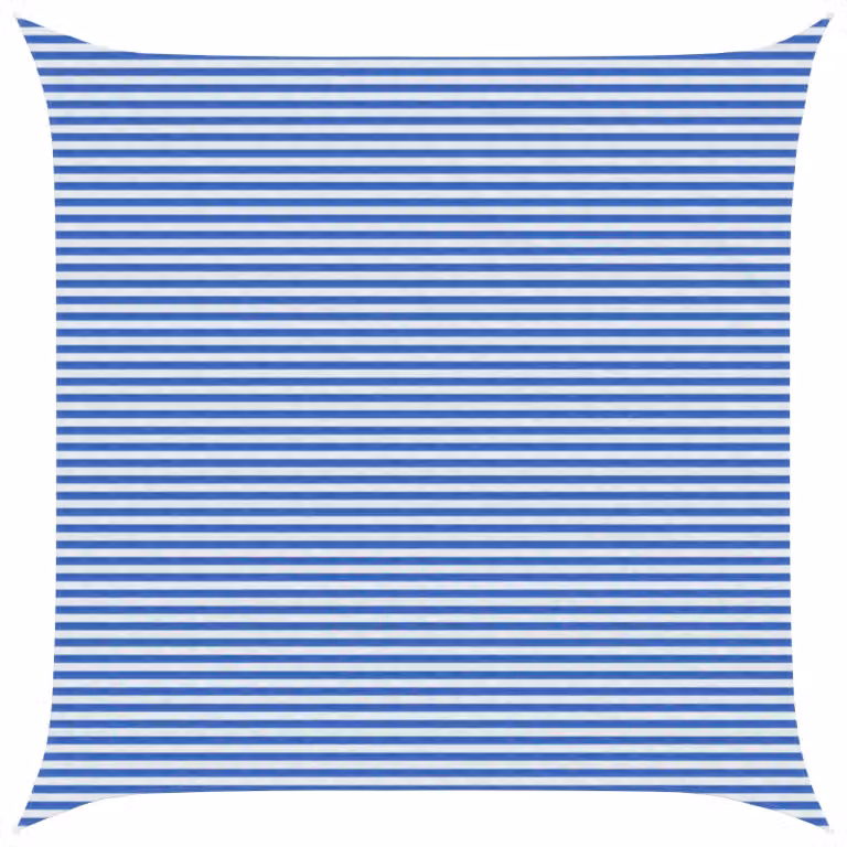 Telo Ombra Quadrato vidaXL in HDPE Blu e Bianco 6 x 6 m