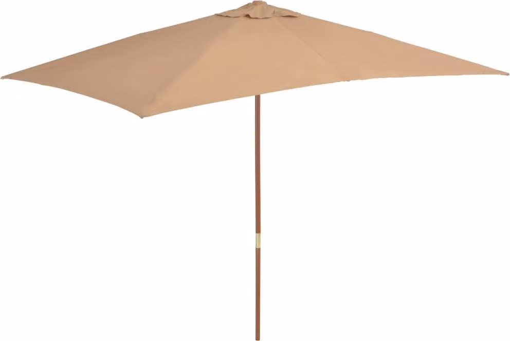 Maison Exclusive - Ombrellone con palo in legno 200x300 cm Taupe