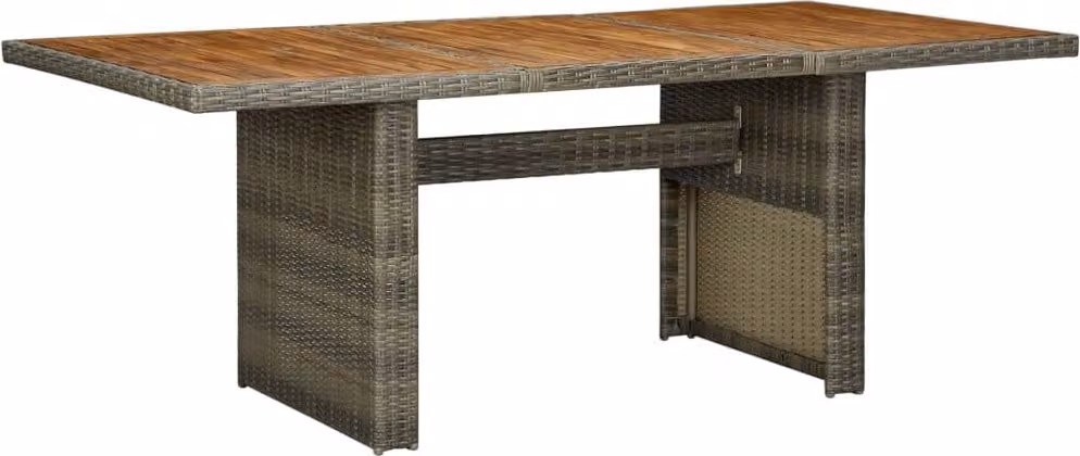 Maison Exclusive - Tavolo da giardino in rattan sintetico marrone e legno massello di acacia