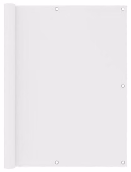 Tettoia per balcone - 120x400 cm - Tessuto Oxford - Bianco - Resistente al vento e all'acqua - Tessuto ad alta privacy - 12 m di corda inclusi - Resistente ai raggi UV