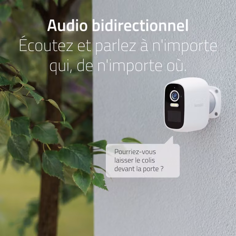 Hombli smarte Batterie Kamera weiß
