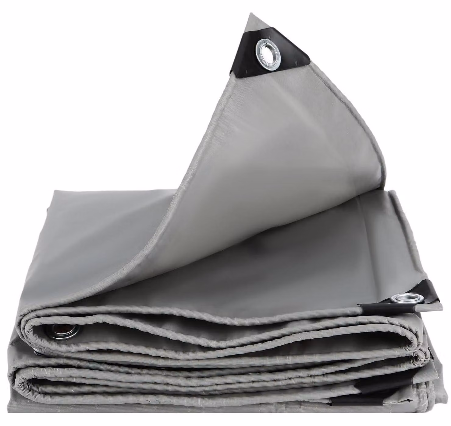 Telo protettivo in PVC da 450 g/m², con occhielli, colore grigio, dimensioni 3m x 4m