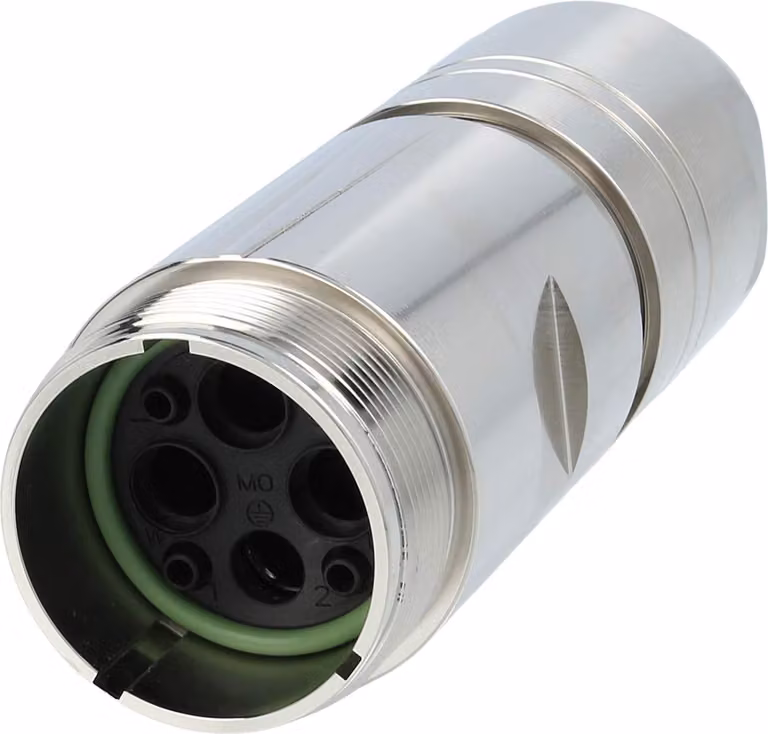 Connettore maschio Phoenix Contact M58 con pin dritto, terminale a crimpare, numero di poli 3+4+PE, uscita cavo dritta,