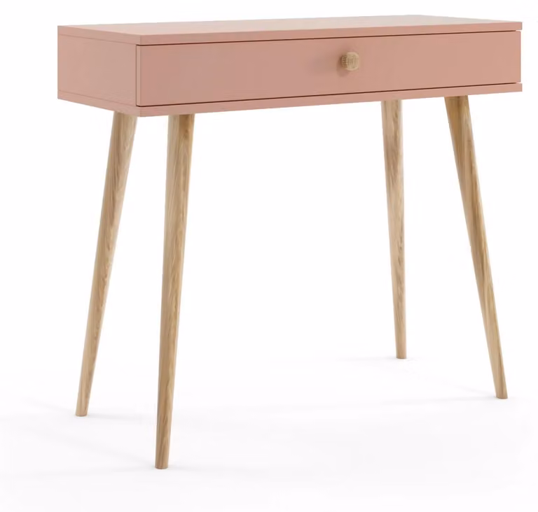 Toeletta con cassetto NILSA - rosa/marrone