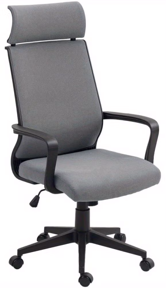 Sedia da ufficio ergonomica - Sedia da scrivania - Arredamento per ufficio - Sedia da ufficio con ruote - Sedia da lavoro - Grigio scuro
