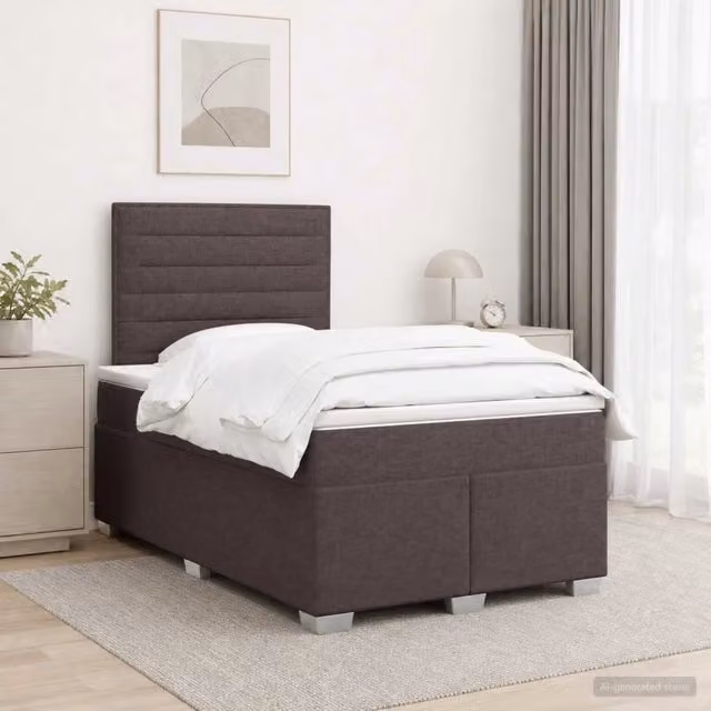 Letto box spring ibrido vidaXL con materasso a molle insacchettate e base contenitore, con illuminazione sottostante e porta USB, L/P: 120 x 200 cm