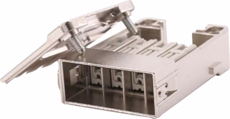 Modulo HARTING Han GigaBit Cat.6A inserto maschio (M) connettore a crimpare, 8 poli + schermatura 50 V, 5 A - 1 pezzo