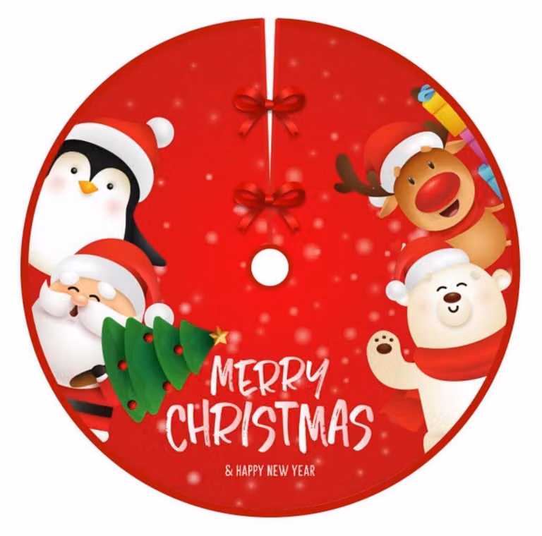 Albero di Natale decorativo, colore rosso, altezza 90 cm