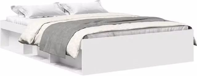 Letto matrimoniale | Letto per adulti | Giroletto in Bianco 140x200 cm