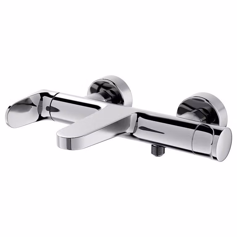 Miscelatore a parete per vasca INVERTO, leva, cromo + leva nera (S951-312)