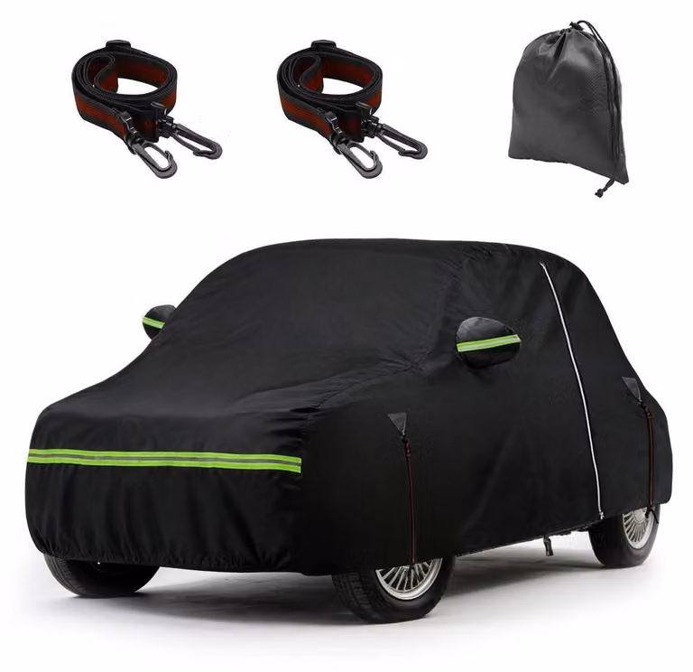 Copertura impermeabile per auto, compatibile con Fiat 500, 500C, 500E e Abarth 500, dal 2007 al 2024, a 6 strati, con protezione UV e chiusura a zip