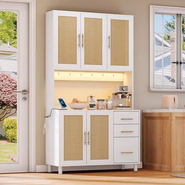 Buffet cucina - Xylo - 183cm LED/USB/prese 3cass oro