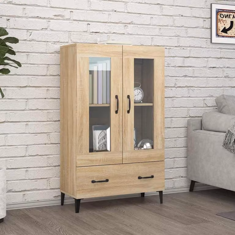 Credenza vidaXL in Legno Multistrato Rovere, L 70 cm x P 31 cm x H 115 cm