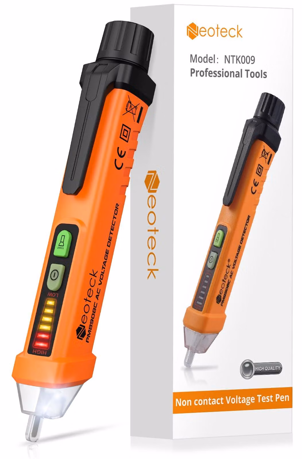 Tester di tensione 12-1000V AC, senza contatto, con sensibilità automatica