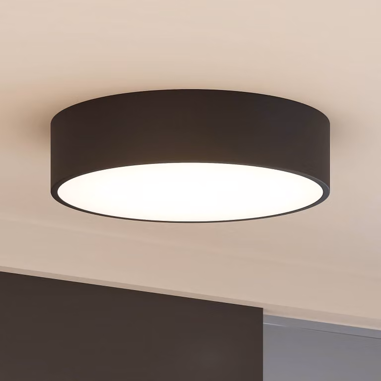 Plafoniera a LED Noabelle Arcchio, dimmerabile, Nero, Cucina, Metallo, Moderno, Plafoniera LED