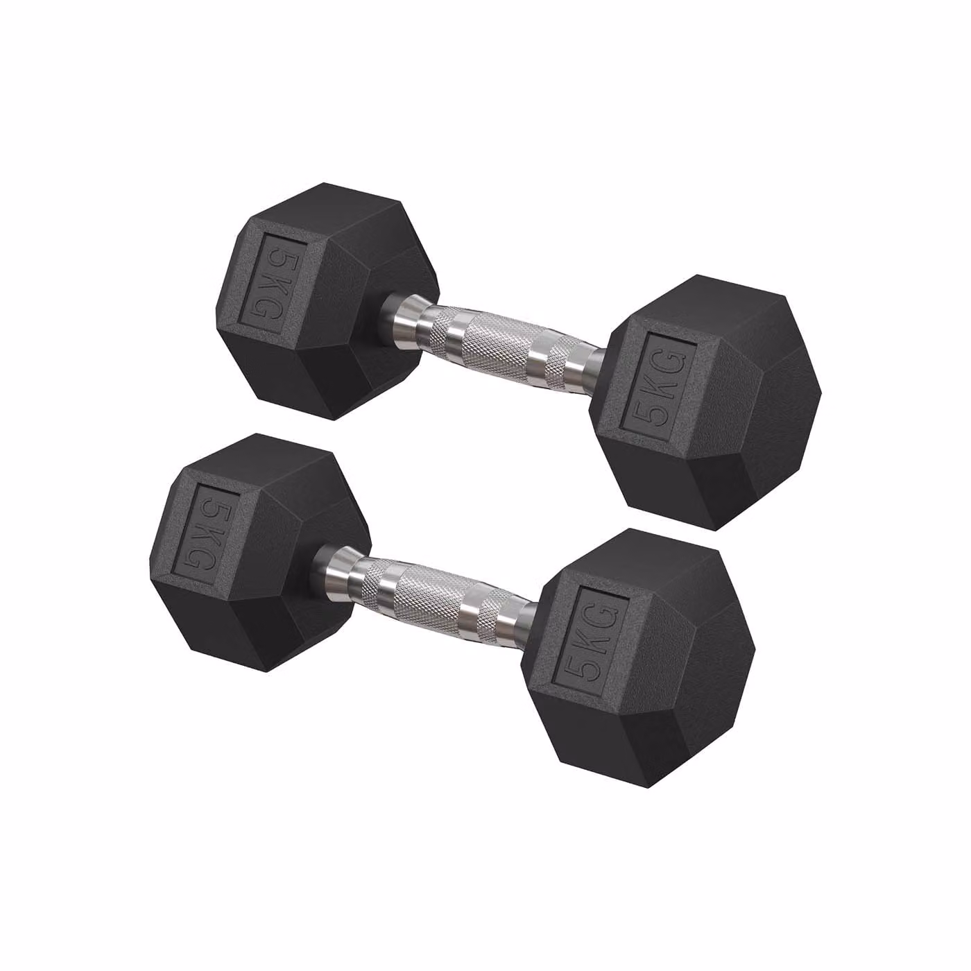Set di manubri esagonali, 2 x 5 kg