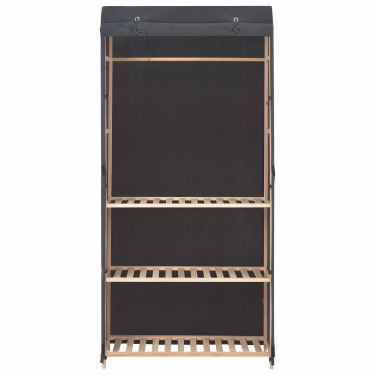 vidaXL armadio a 3 piani grigio 79 x 40 x 170 cm tessuto