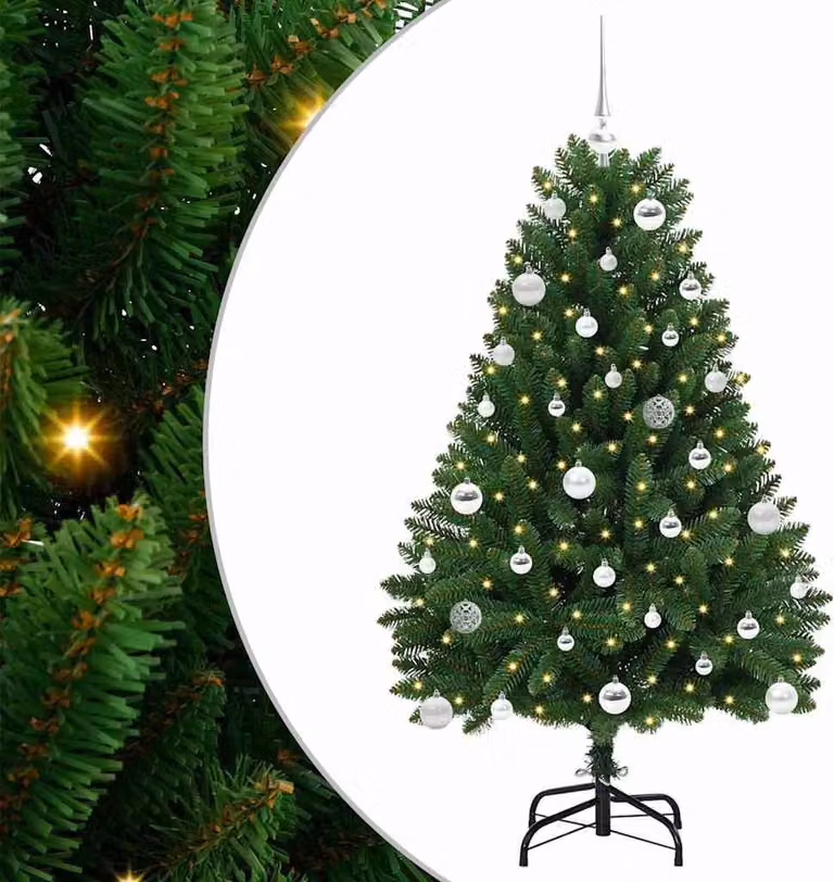 Albero di Natale artificiale Verde 150 cm PVC e Metallo