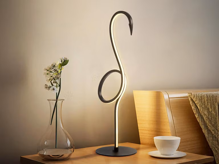 Moderna lampada da tavolo Flamingo LED 6W in nero Flamingo Elstead